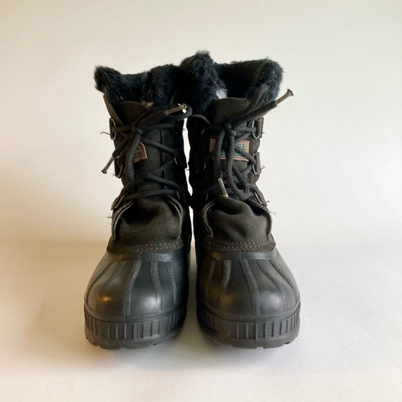 Sorel Black Waterproof Suede Leather Rubber Outsole Snow Rain Boots size 5 - Picture 7 of 15